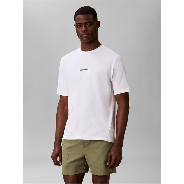 Calvin Klein Men's White Logo T-Shirt in Size L, Sports Direct