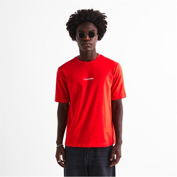 Red - Calvin Klein - Men's Logo T-Shirt