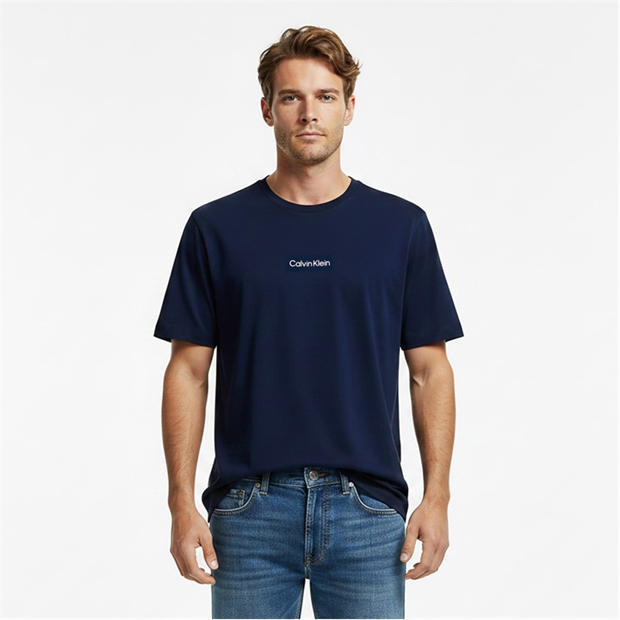 Navy Iris - Calvin Klein - Men's Logo T-Shirt