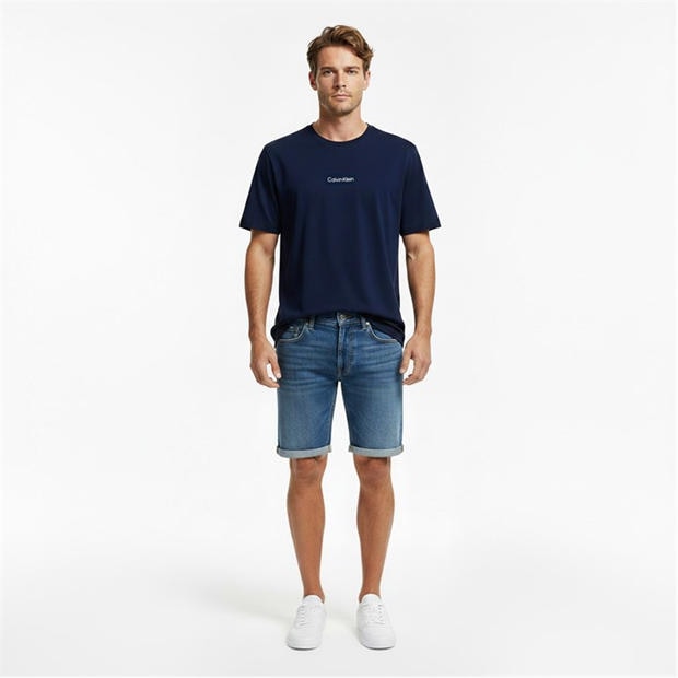 Navy Iris - Calvin Klein - Men's Logo T-Shirt