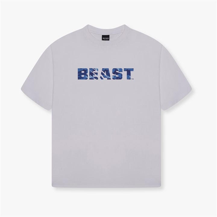 Beast Men's White Camo Core T-Shirt in Size M, Sports Direct