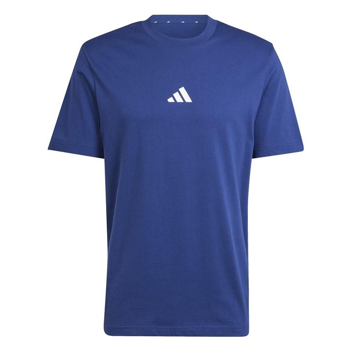 Adidas Men's Blue Essentials Single Jersey Logo T-Shirt in Size L, Sports Direct