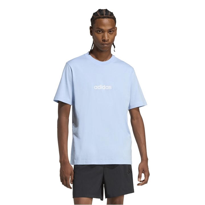 Adidas Men's Blue Essentials Single Jersey Logo T-Shirt in Size 2XL, Sports Direct
