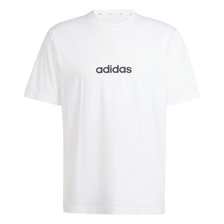 Adidas Men's White Essentials Single Jersey Logo T-Shirt Extra Large