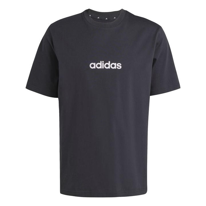 Adidas Men's Black Essentials Single Jersey Logo T-Shirt Extra Large