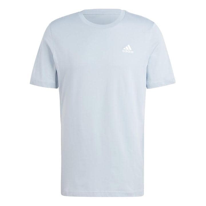 Adidas Men's Blue Essentials Single Jersey Logo T-Shirt Extra Large