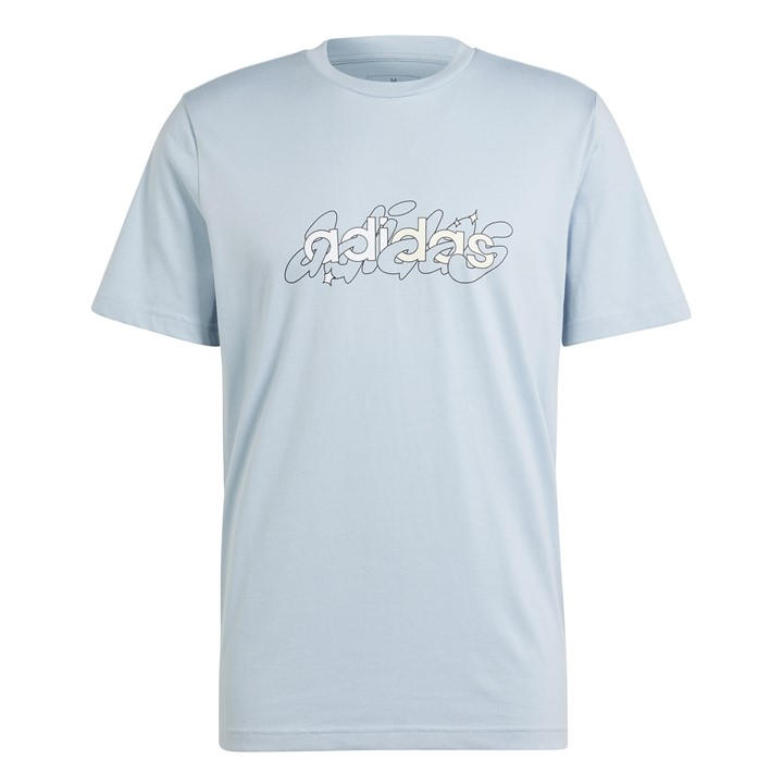 Adidas Men's Blue Essentials Single Jersey Logo T-Shirt in Size 2XL, Sports Direct