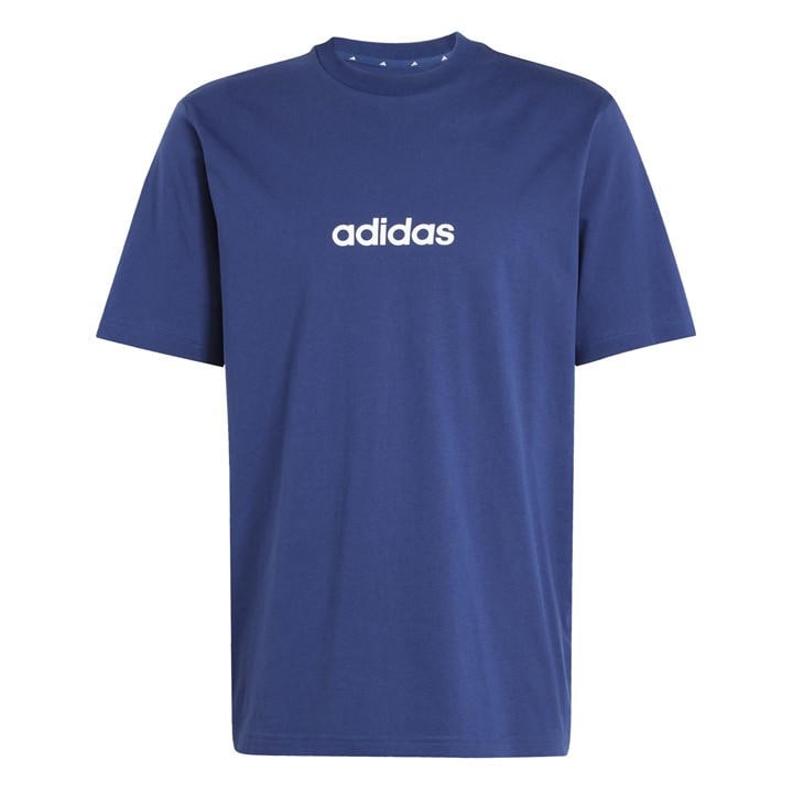 adidas Essentials Single Jersey Logo T-Shirt Mens - Blue