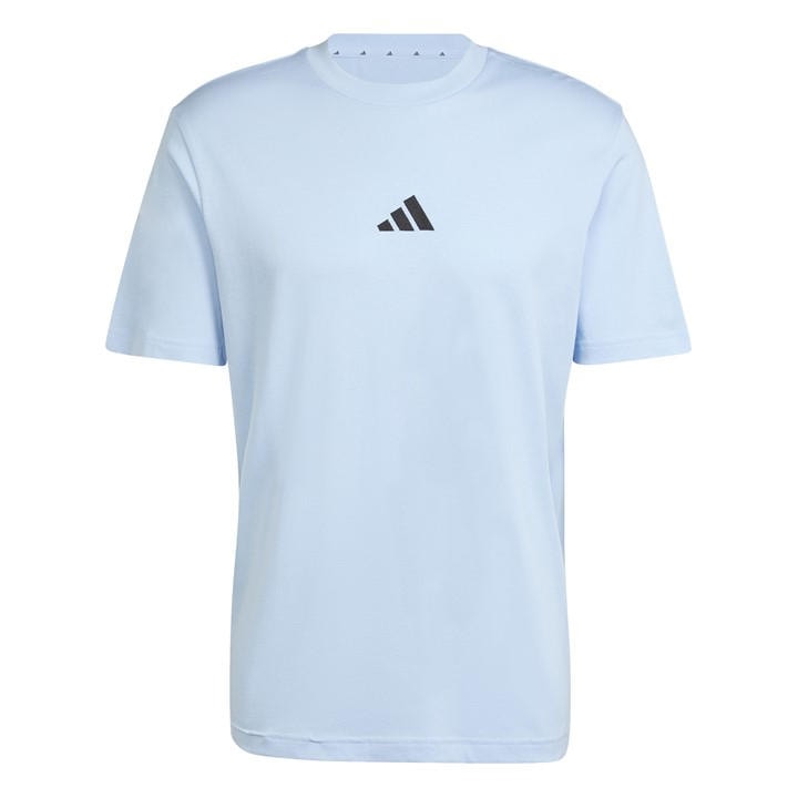 Adidas Men's Blue Essentials Single Jersey Logo T-Shirt in Size XL, Sports Direct