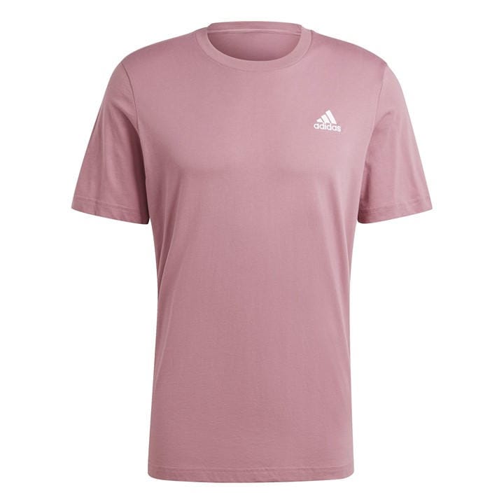 Adidas Men' Red Essentials Single Jersey Logo T-Shirt in Size S, Sports Direct