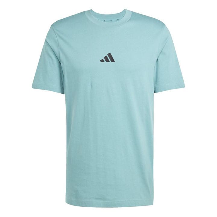 Adidas Men' Green Essentials Single Jersey Logo T-Shirt in Size S, Sports Direct