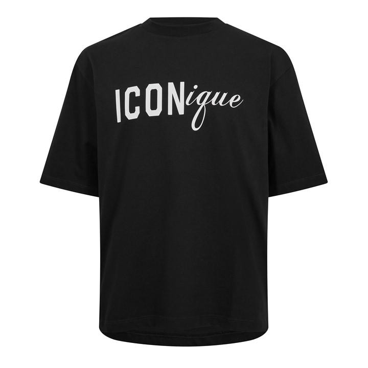 Dsquared2 Men's Black Oversized T-Shirt in Size L, Sports Direct