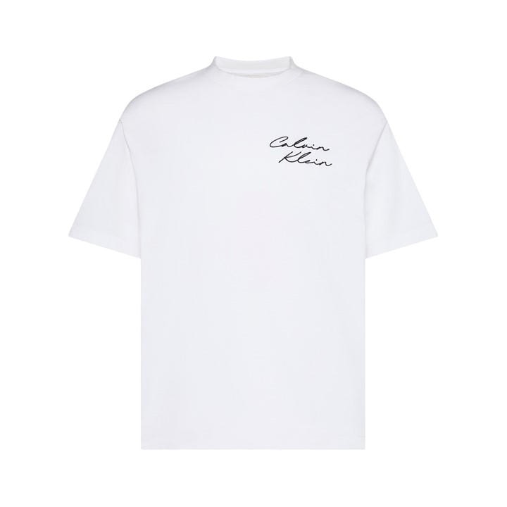 Calvin Klein Jeans Men' White T-Shirt in Size S, Sports Direct