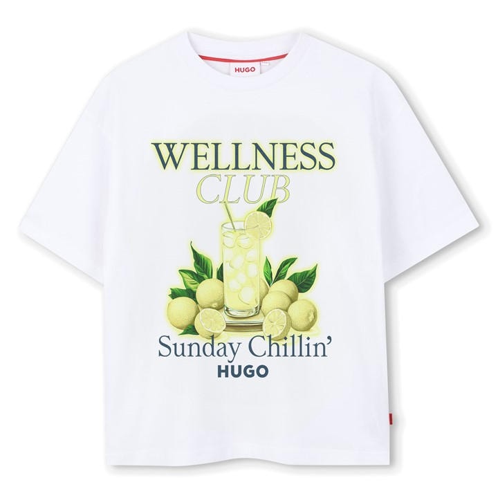 Hugo Boys White Kids' T-Shirt in Size 5 - 6 Years, Sports Direct