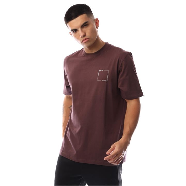 Marshall Artist Men's Purple Chvrn Box Regular Fit T-Shirt in Size M, Sports Direct