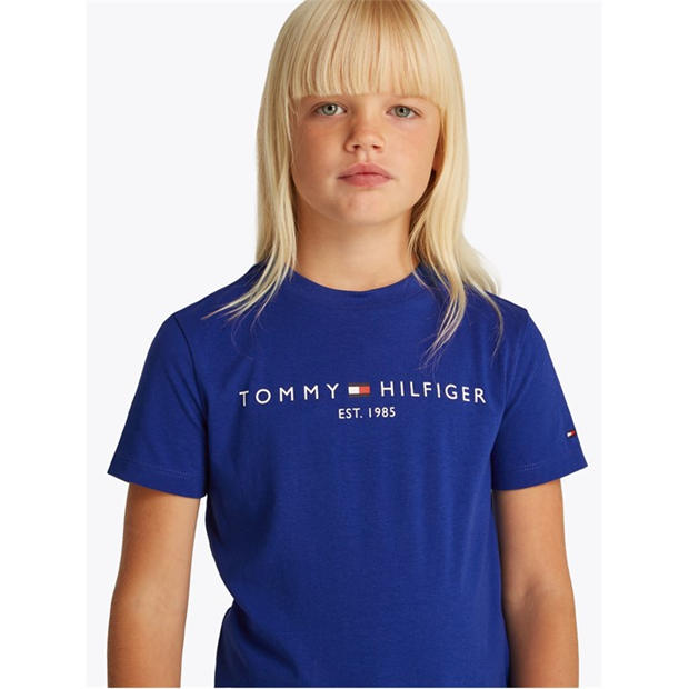Клиново синьо - Tommy Hilfiger - Essential T Shirt Juniors