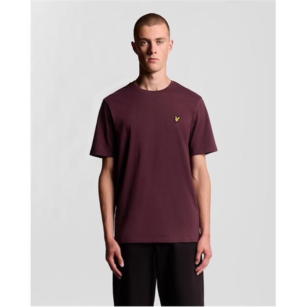 Burgundy - Lyle and Scott - Lyle & Scott Mens Small Eagle T-Shirt
