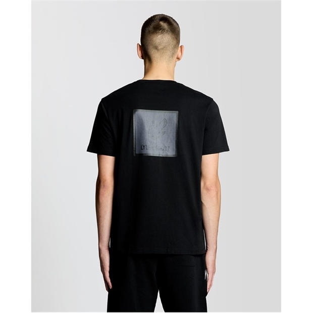 Jet Black - Lyle and Scott - Lyle & Scott Mens Back Graphic T-shirt