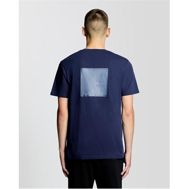 Navy - Lyle and Scott - Lyle & Scott Mens Back Graphic T-shirt