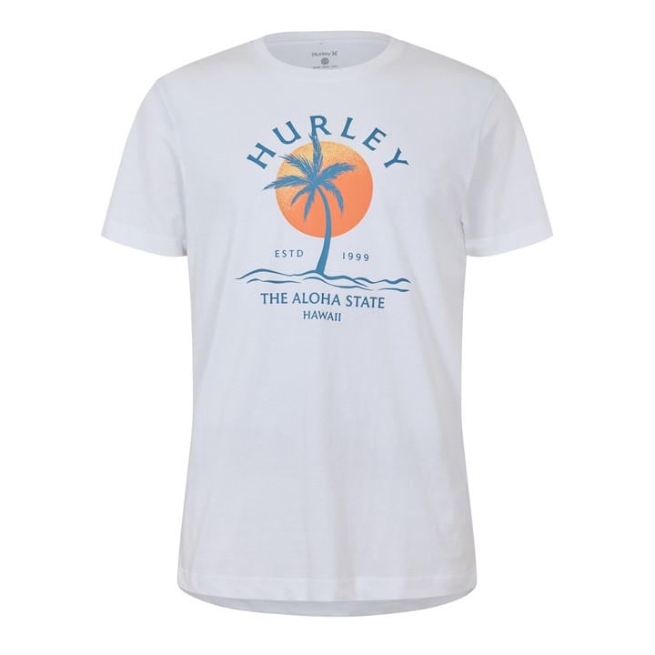 Hurley Men's White T-Shirt in Size M, Sports Direct