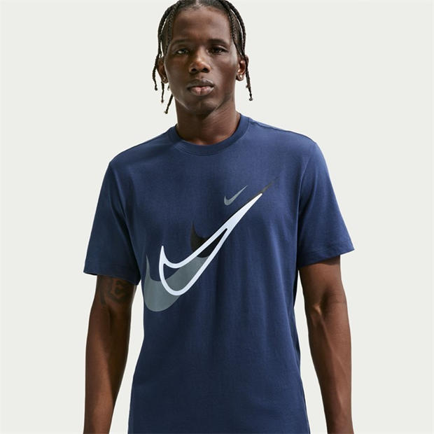 Navy Swoosh - Nike - Men's T-Shirt