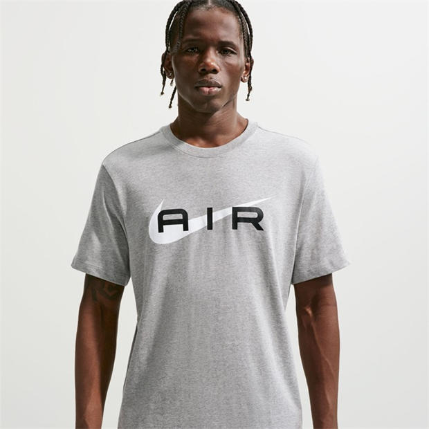 Grey Air Swoosh - Nike - Men's T-Shirt