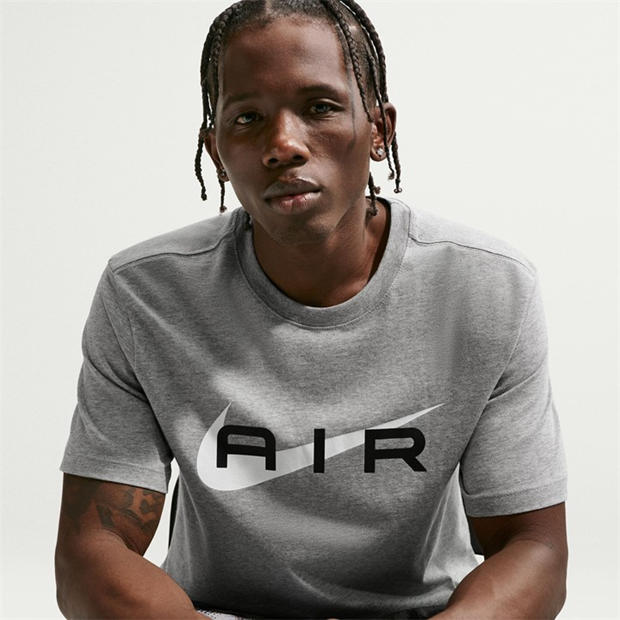 Grey Air Swoosh - Nike - Men's T-Shirt