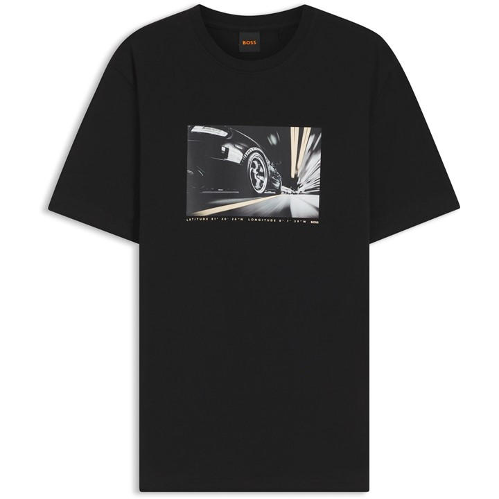 Boss Men's Black T-Shirt in Size L, Sports Direct