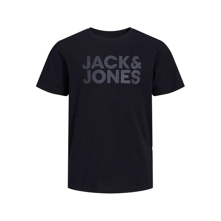 Jack And Jones Boys Black Kids' Corp Logo T-Shirt in Size 13 - 14 Years, Sports Direct