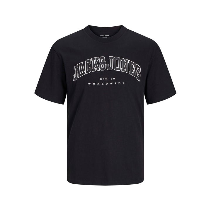Jack And Jones Men's Black Varsity Logo Plus Size T-Shirt in Size XXXXXL, Sports Direct