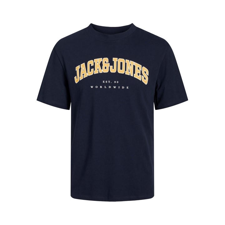Jack And Jones Men's Blue Varsity Logo Plus Size T-Shirt in Size XXXXXL, Sports Direct