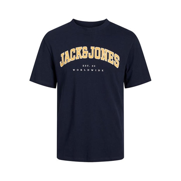 Navy Blazer - Jack and Jones - Men's Varsity Logo Plus Size T-Shirt