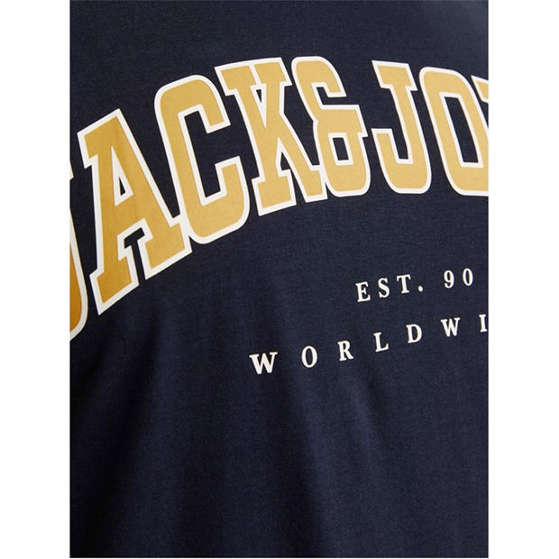 Navy Blazer - Jack and Jones - Men's Varsity Logo Plus Size T-Shirt