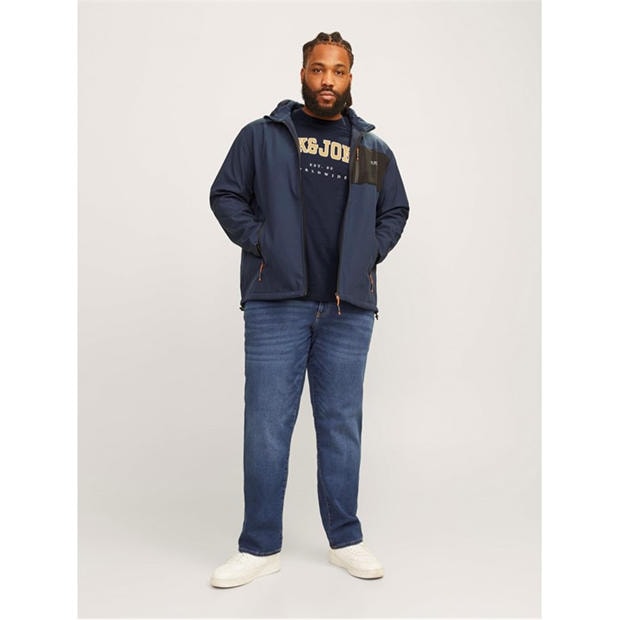 Navy Blazer - Jack and Jones - Men's Varsity Logo Plus Size T-Shirt