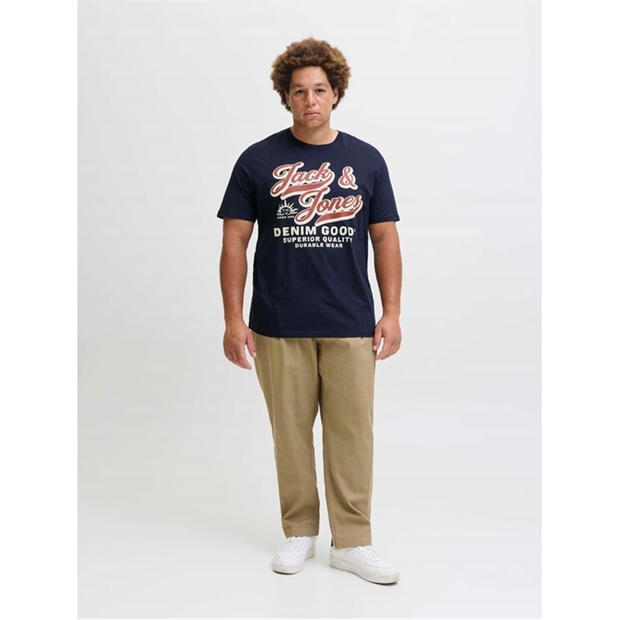 Sky Captain - Jack and Jones - Colour Logo T-Shirt Mens Plus Size