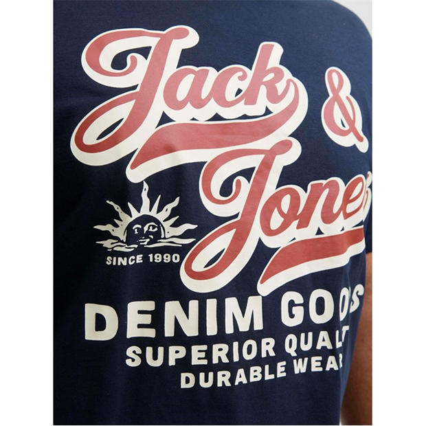 Sky Captain - Jack and Jones - Colour Logo T-Shirt Mens Plus Size