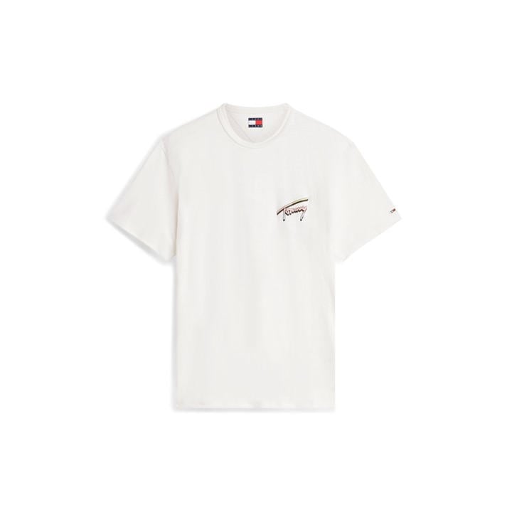 Tommy Jeans Men's White T-Shirt in Size XL, Sports Direct