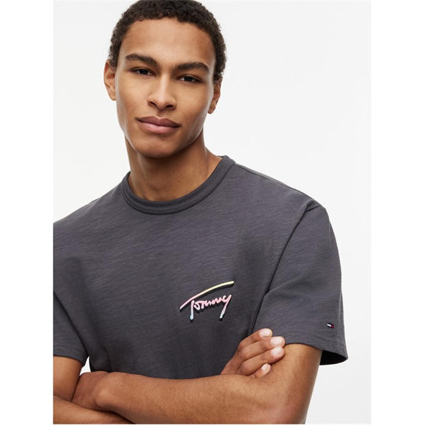 Washed Black - Tommy Jeans - Men's T-Shirt
