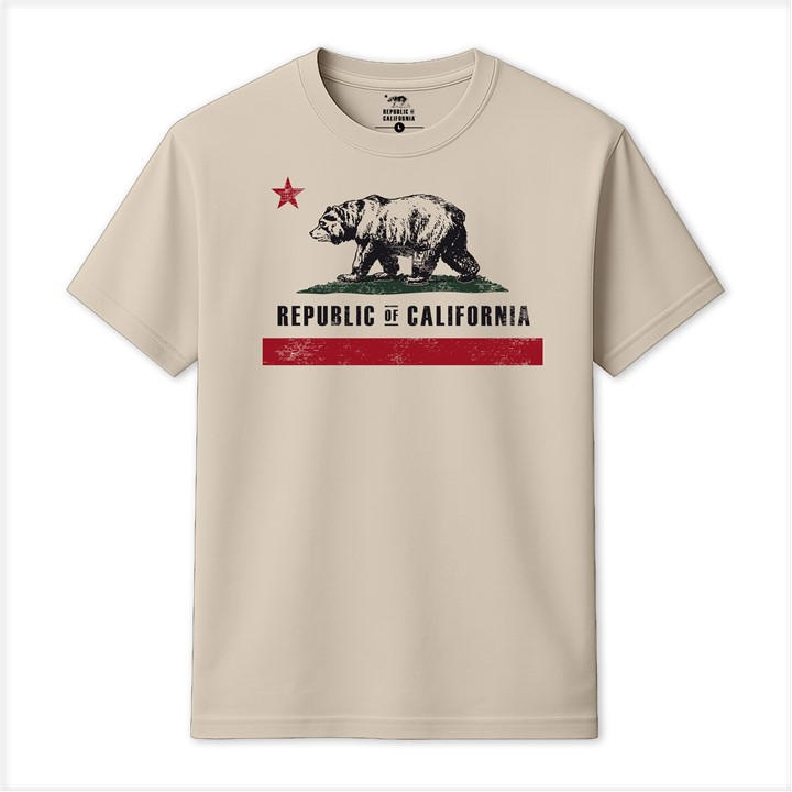 Republic Of California Men' Neutral Old Flag T-Shirt in Size S, Sports Direct