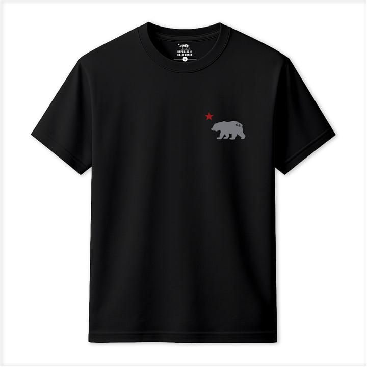 Republic Of California Men' Black Cali Bear T-Shirt in Size S, Sports Direct