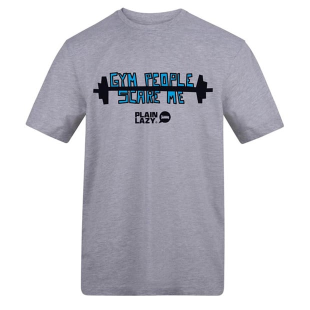 Gym People Scare Me - Plain Lazy - Plain Lazy Printed Tee
