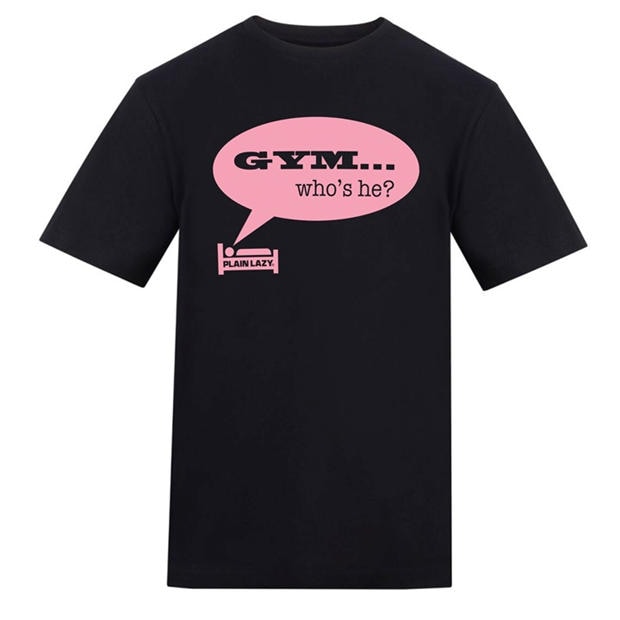 Gym, Who's He? - Plain Lazy - Plain Lazy Printed Tee