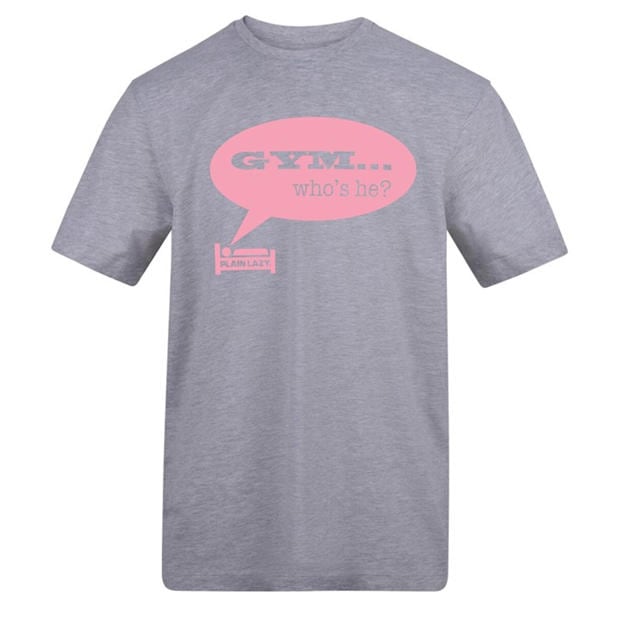 Gym, Who's He? - Plain Lazy - Plain Lazy Printed Tee