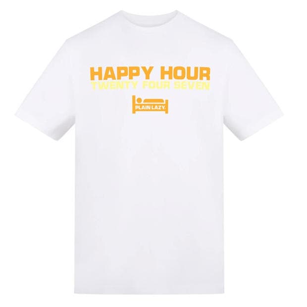 Happy Hour Twenty Four Seven - Plain Lazy - Plain Lazy Printed Tee