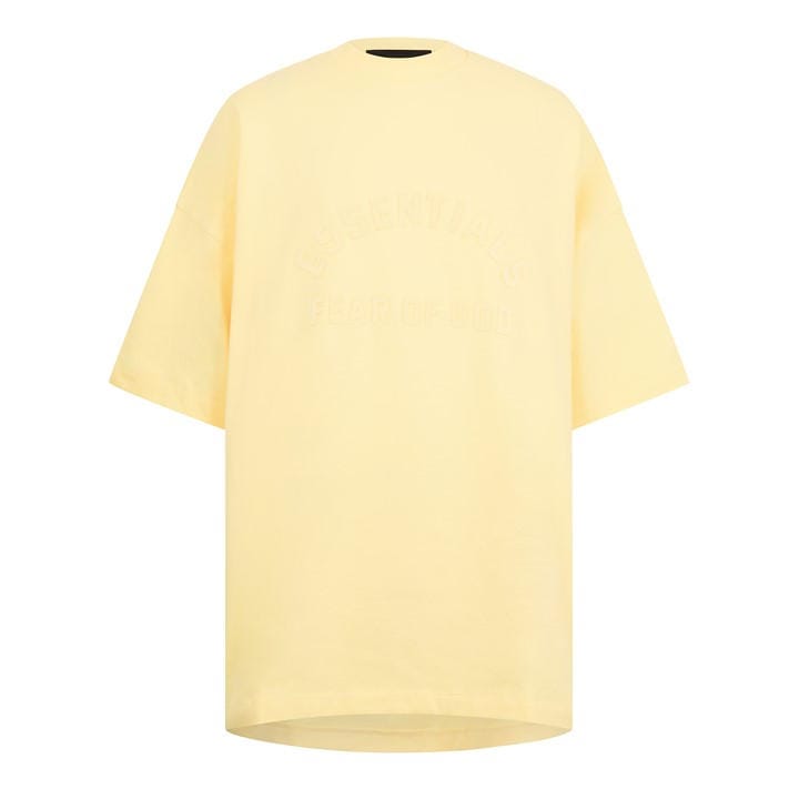 Fear Of God Essentials Men's Yellow T-Shirt in Size L, Sports Direct
