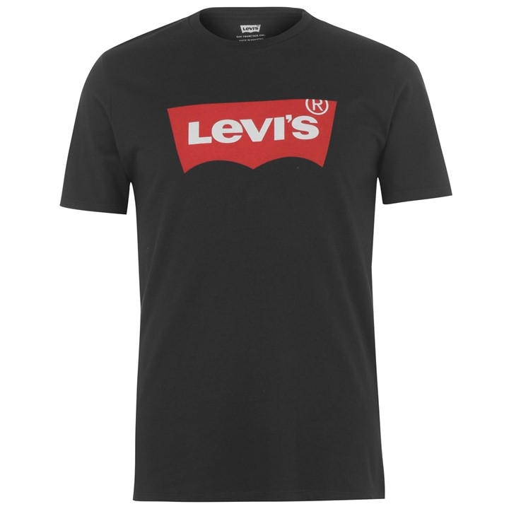 Levis Men's Black Batwing T Shirt in Size 2XL, Sports Direct