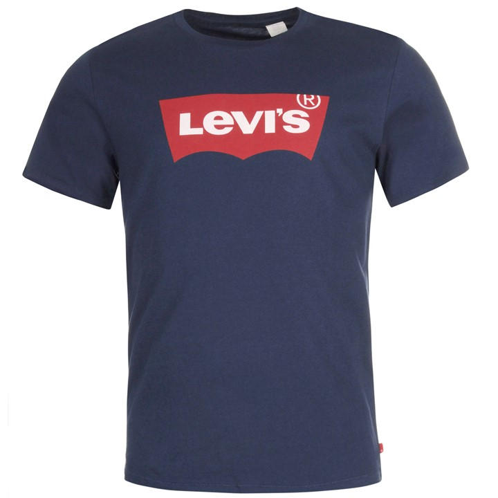 Levis Men's Blue Batwing T Shirt in Size 2XL, Sports Direct
