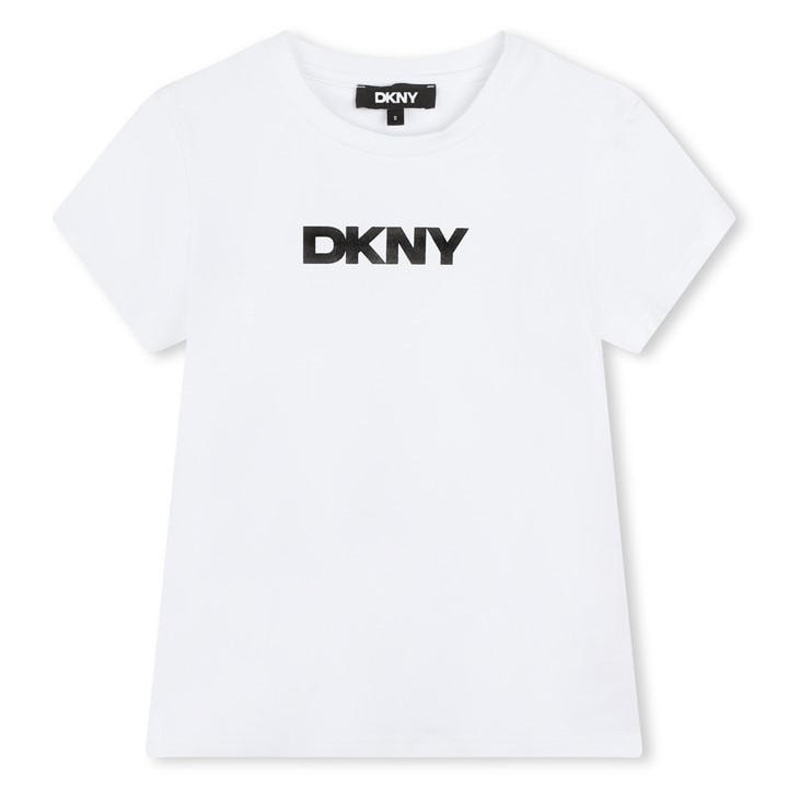 Dkny Girls Black Kids' Logo T-Shirt in Size 14 - 16 Years, Sports Direct