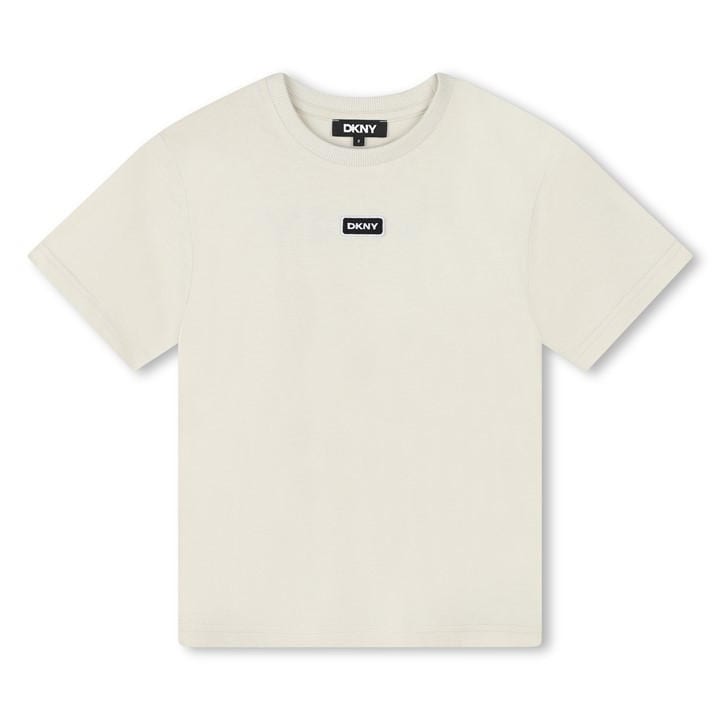 Dkny  Kids Cream ' Small Logo T-Shirt in Size 14 - 16 Years, Sports Direct