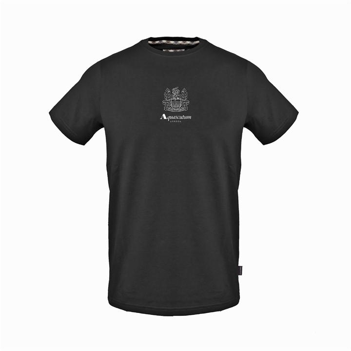 Aquascutum Men' Black T-Shirt in Size S, Sports Direct